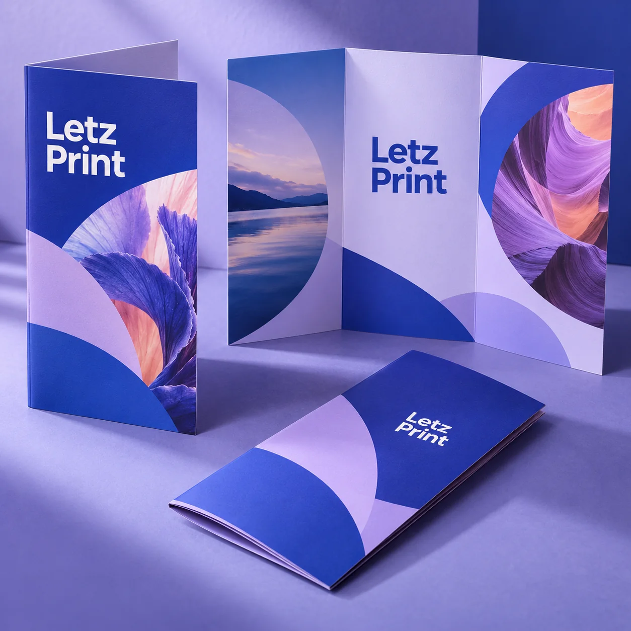 Brochures — illustrative design mockup