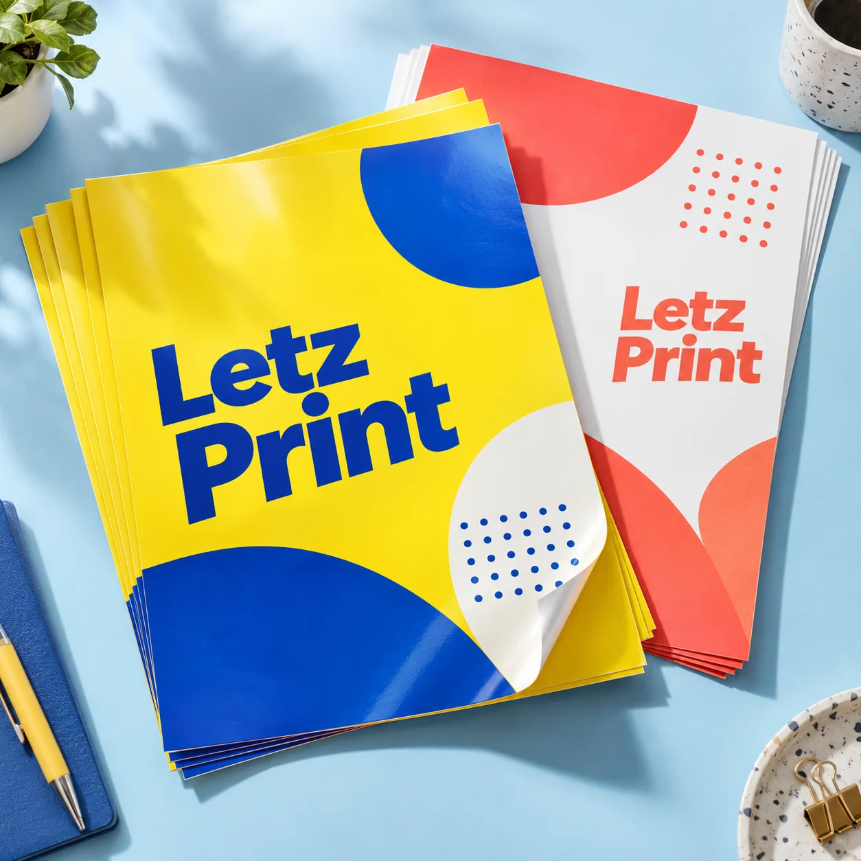 Custom Flyers — illustrative design mockup