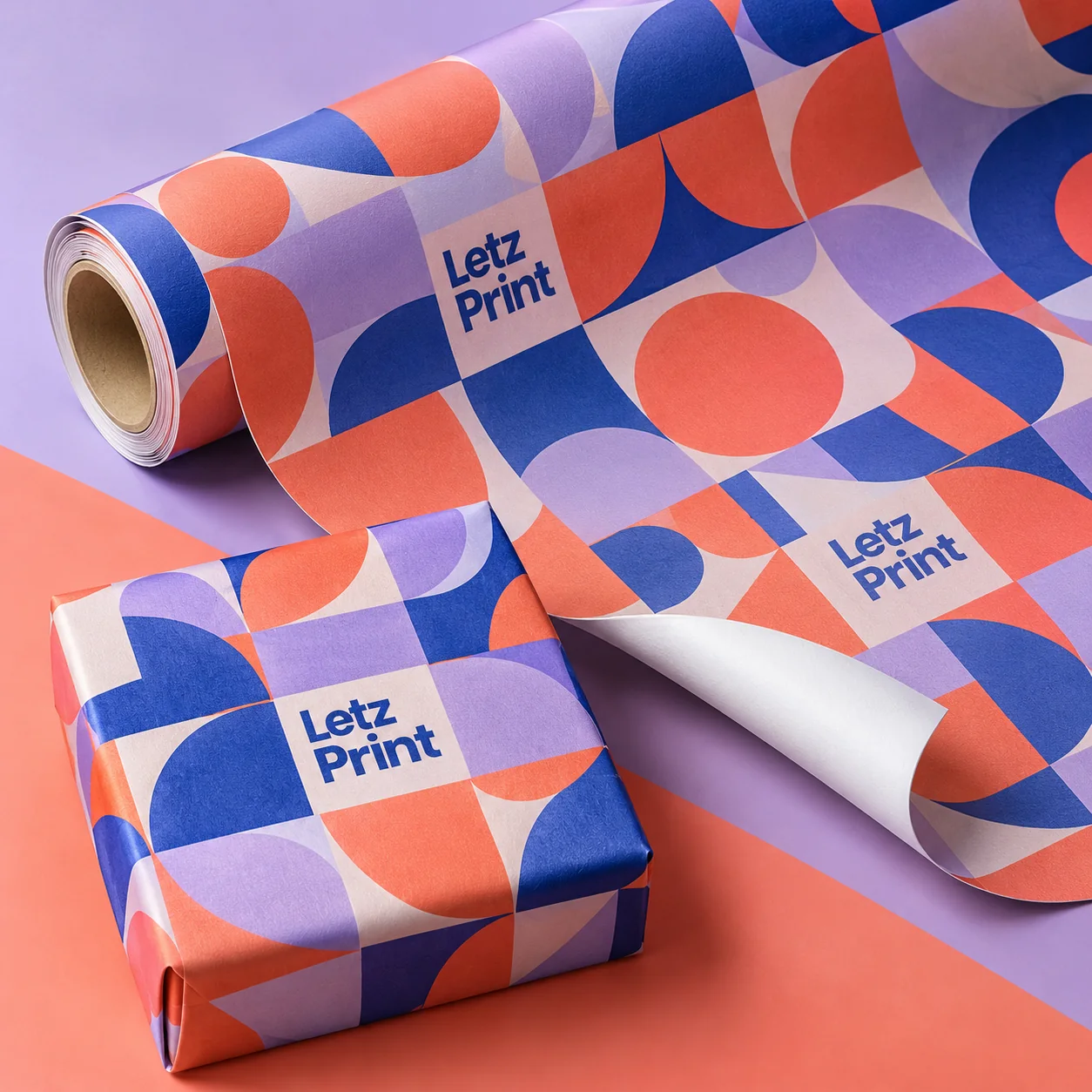 Custom Wrapping Paper — illustrative design mockup