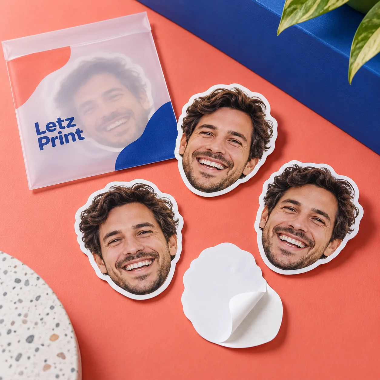 Face Stickers — illustrative design mockup