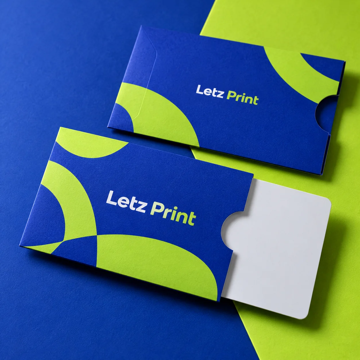 Gift Card Sleeves — illustrative design mockup