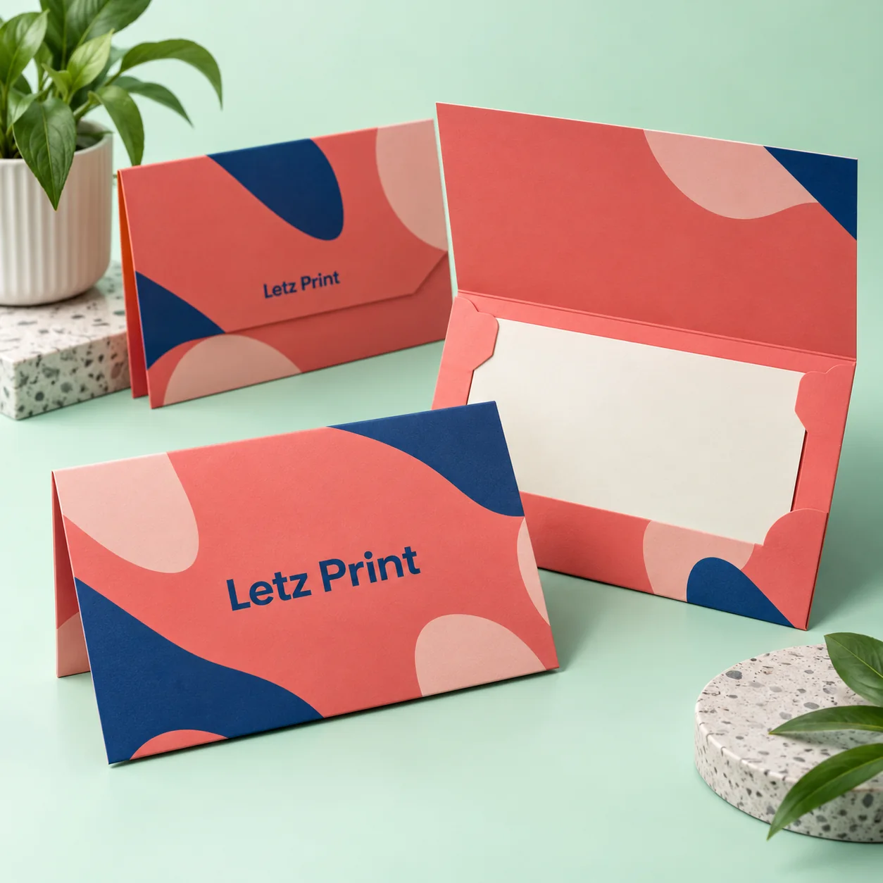 Gift Certificate Holders — illustrative design mockup