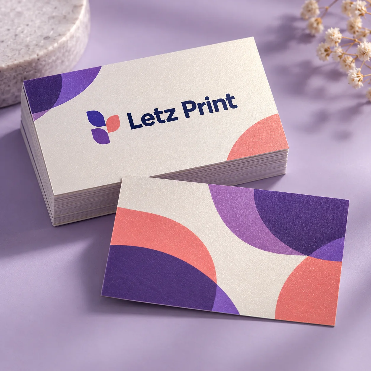 Pearl Business Cards — illustrative design mockup