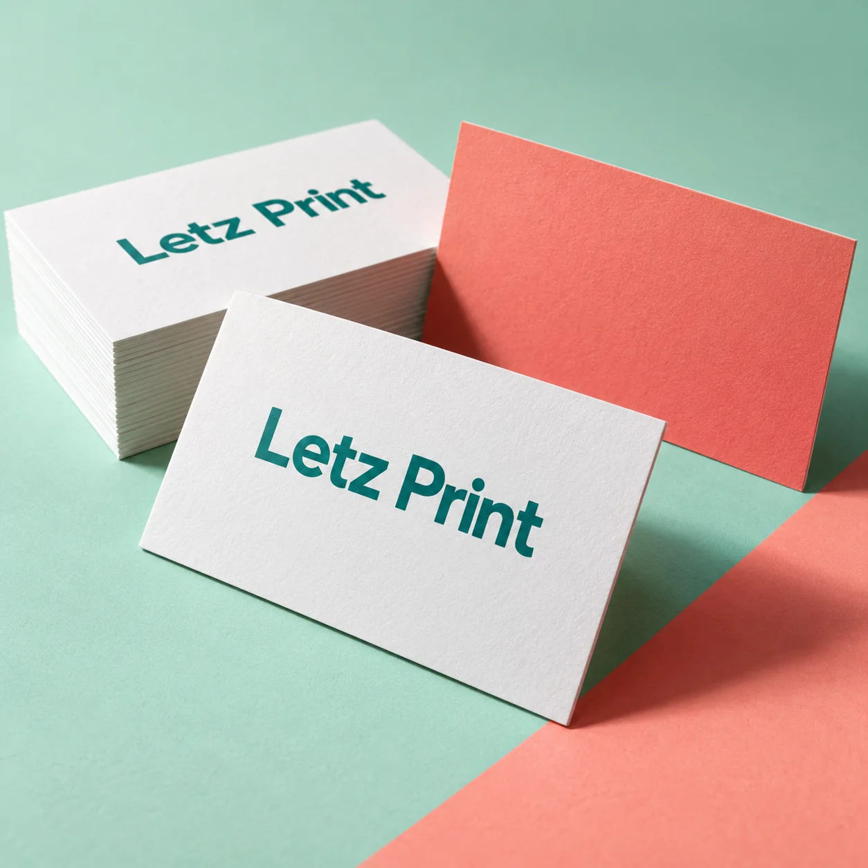 Premium Plus Business Cards — illustrative design mockup