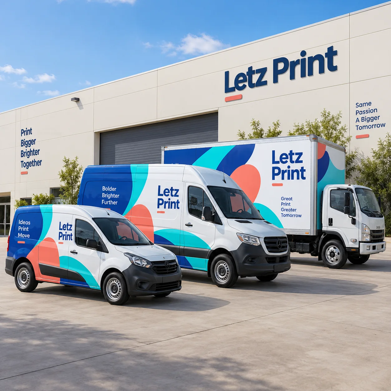 Fleet graphics — illustrative design mockup