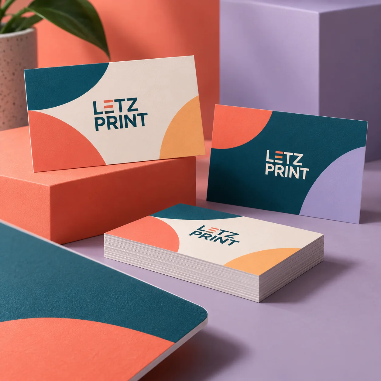 Soft Touch Business Cards — illustrative design mockup