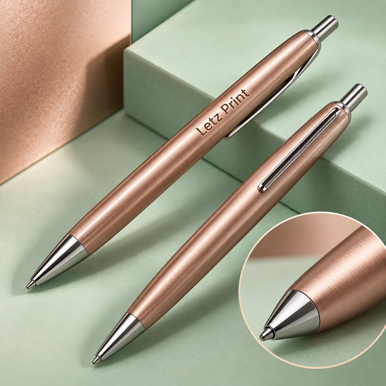 Sutton Metallic Aluminium Ballpoint Pen — illustrative design mockup