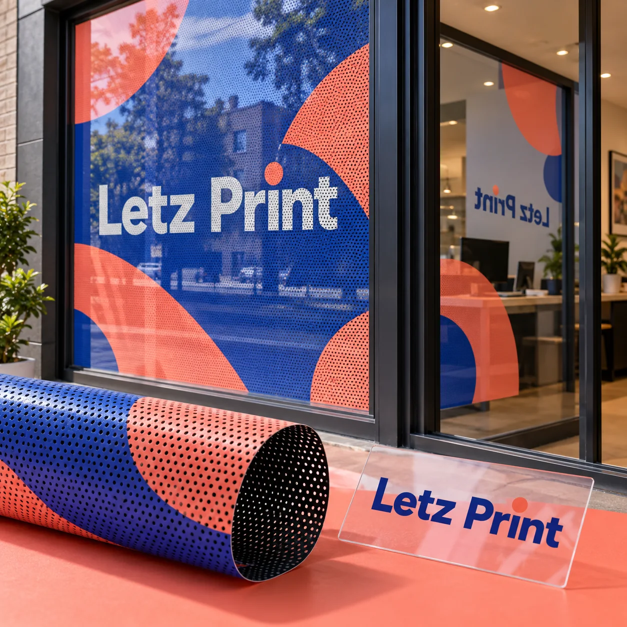 Window vinyl — illustrative design mockup