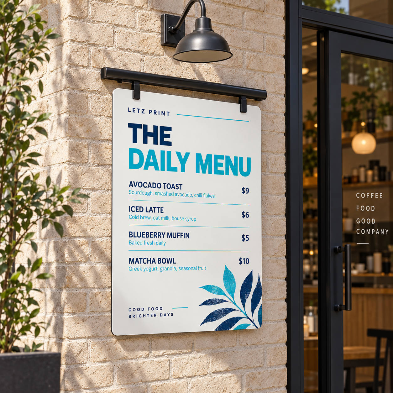 Menu Boards — illustrative design mockup