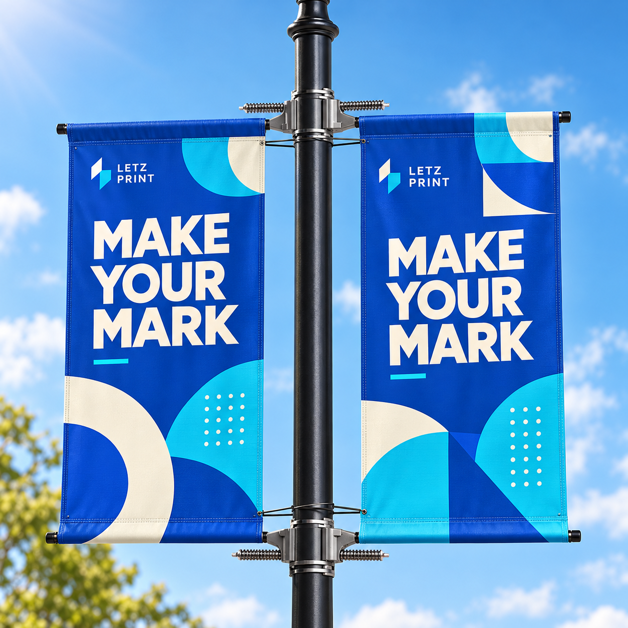 Pole Banners — illustrative design mockup